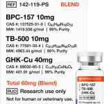 Buy BPC-157, TB-500, GHK-Cu 60mg (Glow Blend) - Peptide Sciences