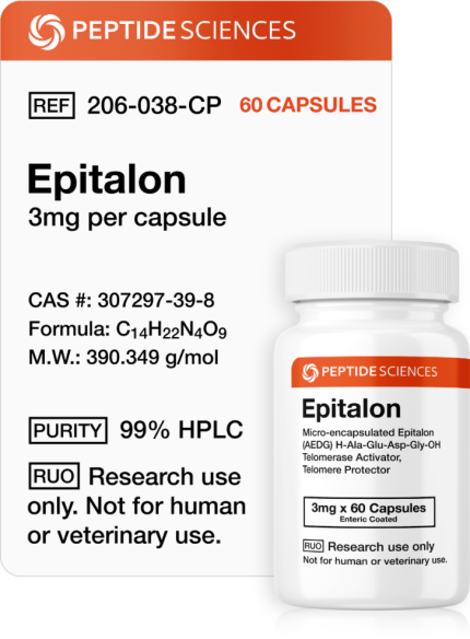 Epitalon 3mg (60 capsules) (Telomere Length) - Image 1