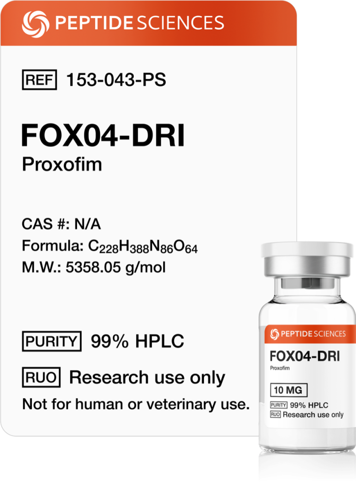fox04-dri_peptide.png FOX04-DRI 10mg (Proxofim) - Peptide Sciences