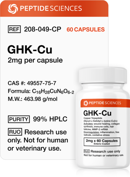 GHK-Cu (2mg x 60 Capsules) (Copper Tripeptide) - Image 1