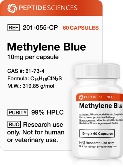 Methylene Blue (10mg x 60 Capsules = 600mg) - Image 1