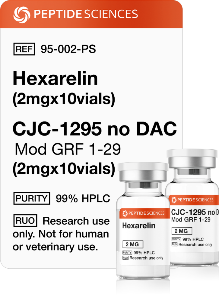 x260115102053184 Hexarelin (2mg x 10), CJC-1295 no DAC (2mg x 10) - Image 1
